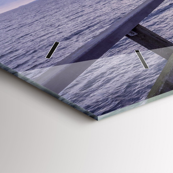 Horloge murale horizontale Jetée sur la mer Baltique