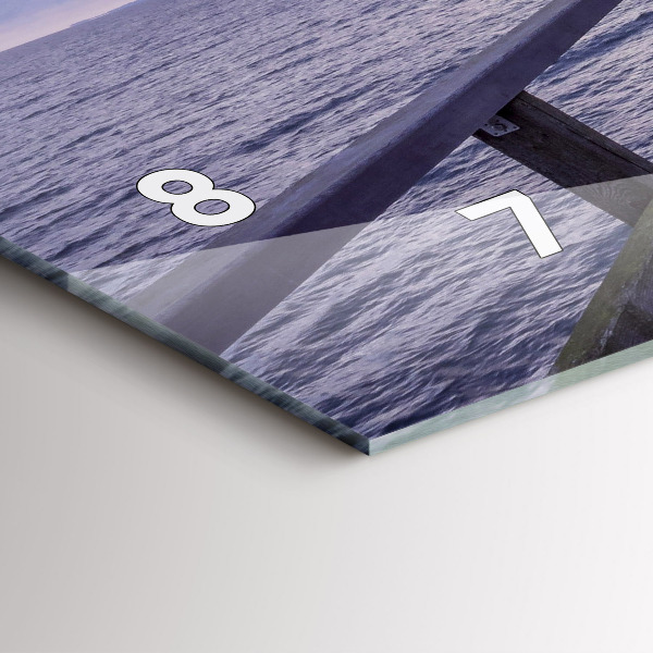 Horloge murale horizontale Jetée sur la mer Baltique