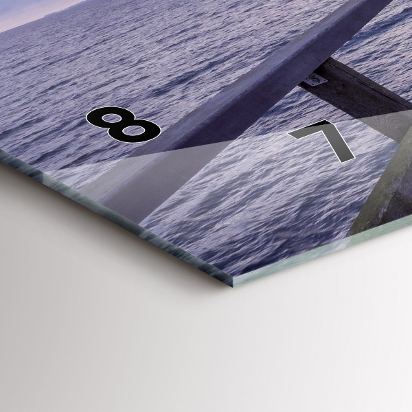 Horloge murale horizontale Jetée sur la mer Baltique