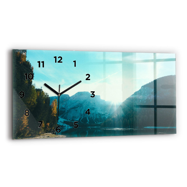 Horloge murale horizontale Montagne et rivière en Pologne