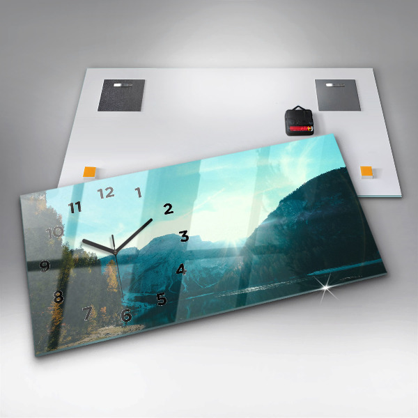 Horloge murale horizontale Montagne et rivière en Pologne