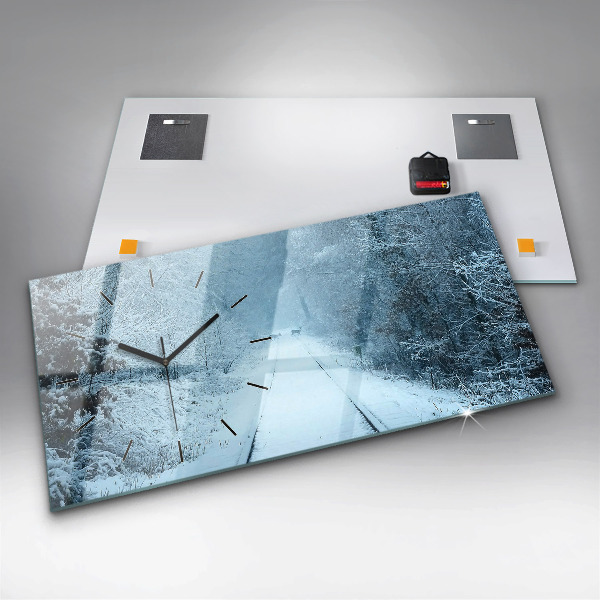 Horloge murale horizontale Cerf sur les rails