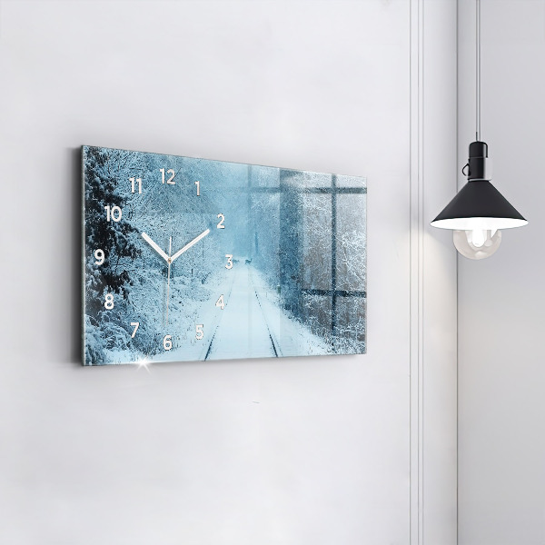Horloge murale horizontale Cerf sur les rails
