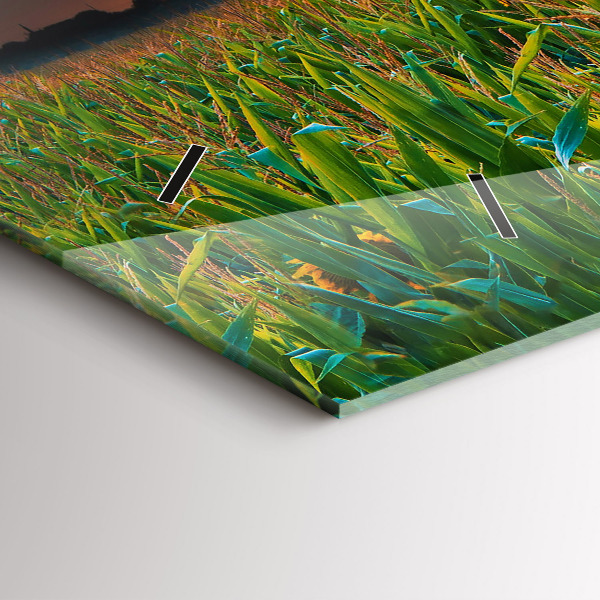 Horloge murale horizontale Tournesols dans le pré