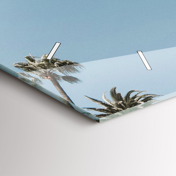 Horloge murale horizontale Palmiers à Los Angeles