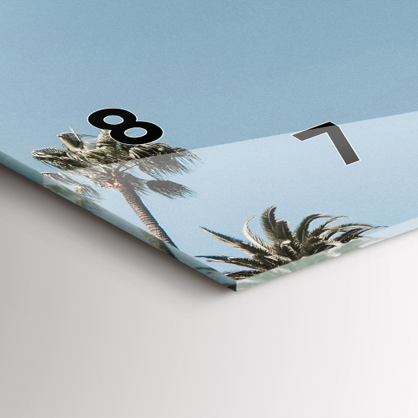 Horloge murale horizontale Palmiers à Los Angeles