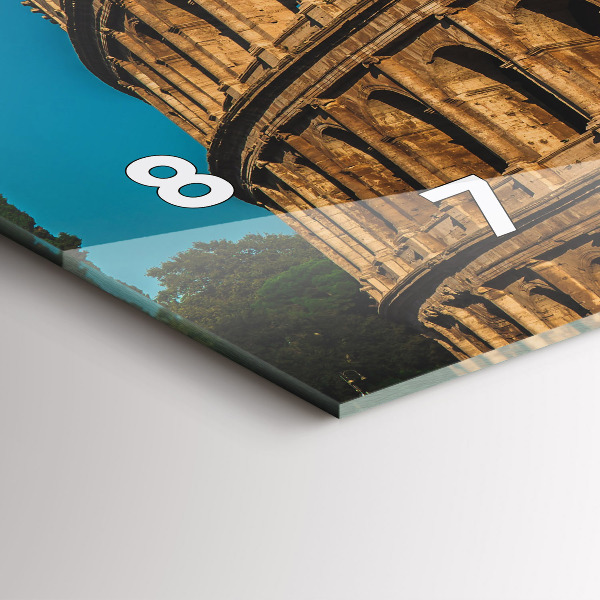 Horloge murale horizontale Le Colisée en Italie