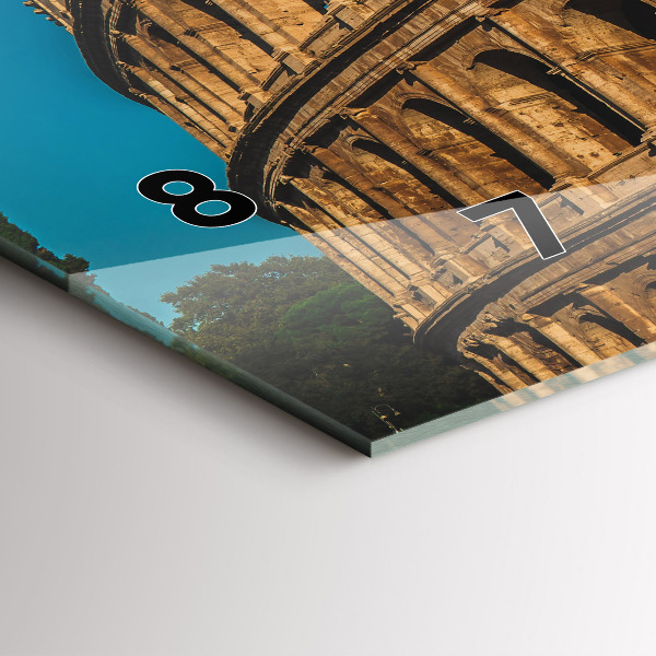 Horloge murale horizontale Le Colisée en Italie