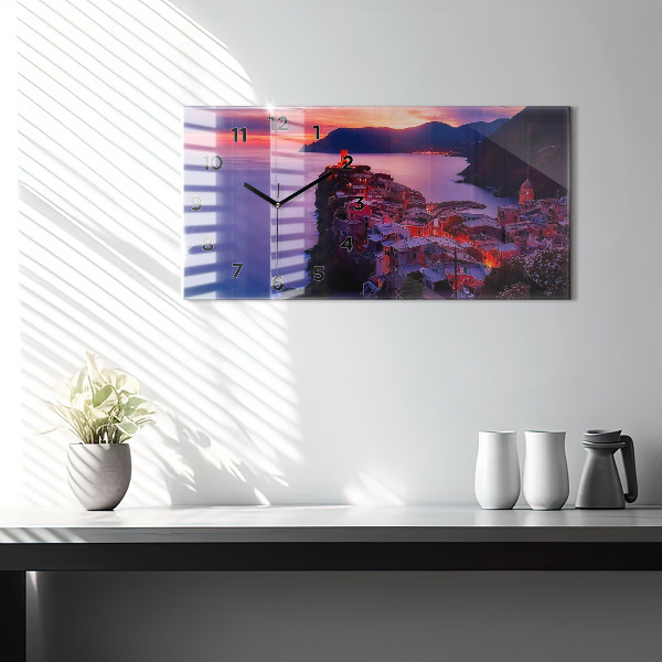 Horloge murale horizontale 'L''inscription Souvenirs'