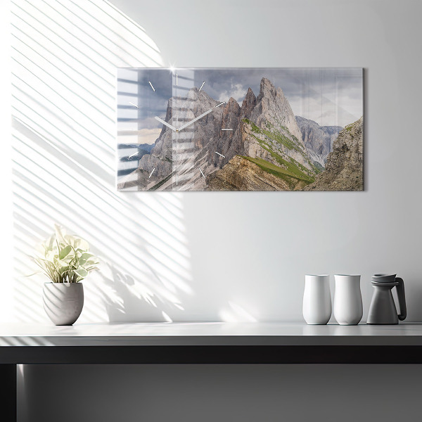 Horloge murale horizontale montagnes Rocheuses