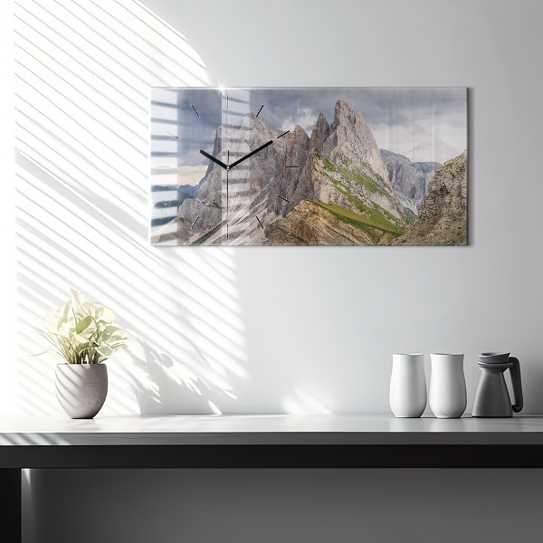 Horloge murale horizontale montagnes Rocheuses