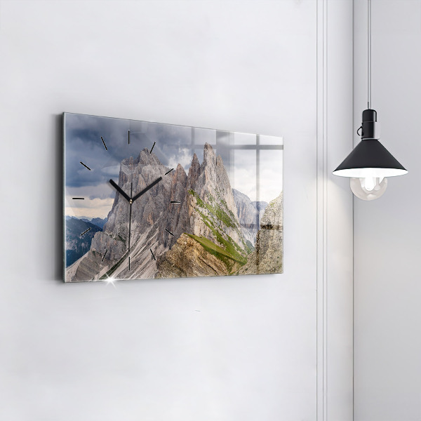 Horloge murale horizontale montagnes Rocheuses