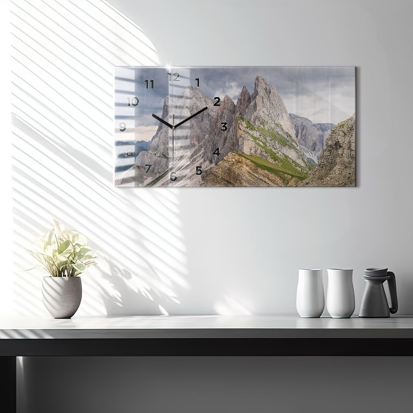 Horloge murale horizontale montagnes Rocheuses