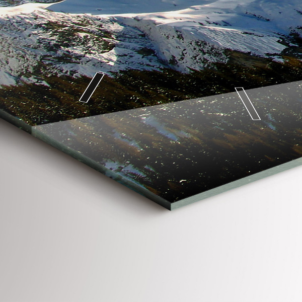 Horloge murale horizontale Montagnes sous le ciel bleu