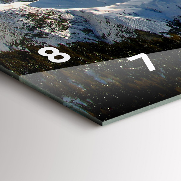 Horloge murale horizontale Montagnes sous le ciel bleu