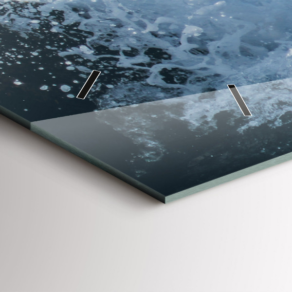 Horloge murale horizontale Photographie des vagues de la mer