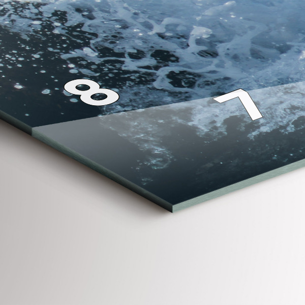 Horloge murale horizontale Photographie des vagues de la mer