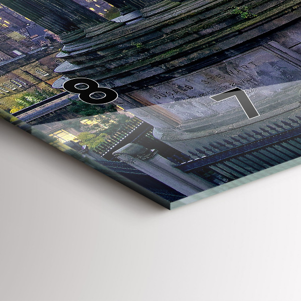 Horloge murale horizontale Édimbourg depuis Calton Hill