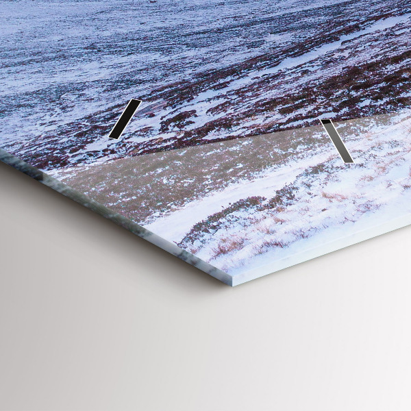 Horloge murale horizontale Chalet à la montagne