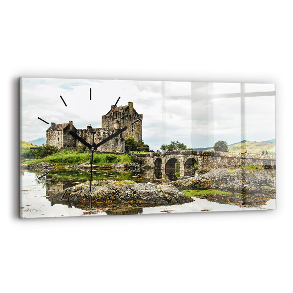 Horloge murale horizontale 'Château d''Eilean Donan Écosse'