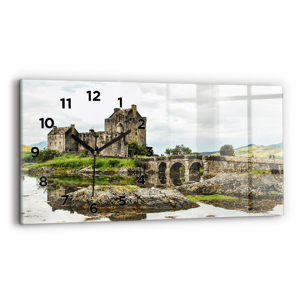 Horloge murale horizontale 'Château d''Eilean Donan Écosse'
