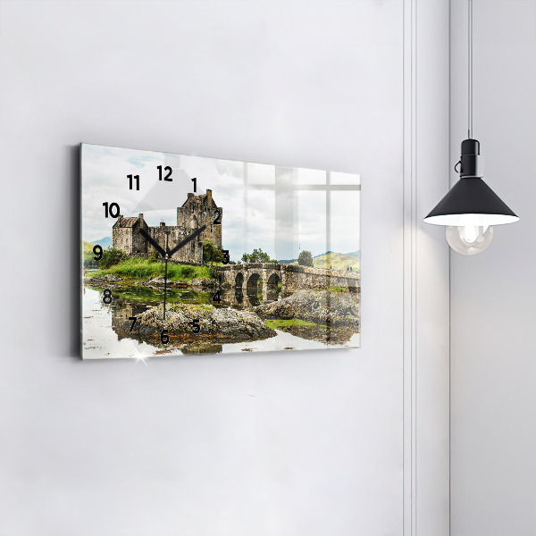 Horloge murale horizontale 'Château d''Eilean Donan Écosse'