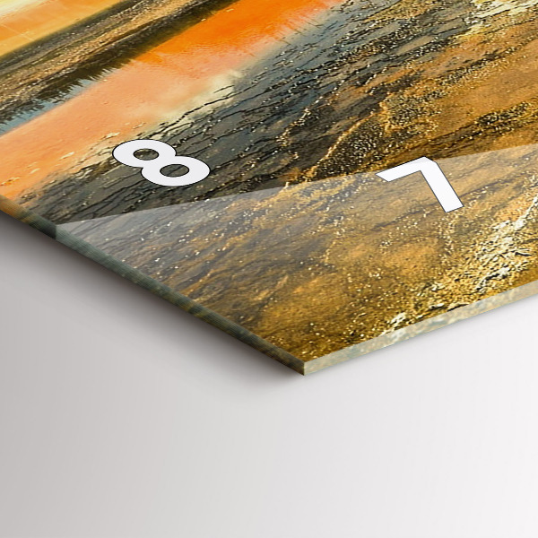 Horloge murale horizontale Lac avec montagnes