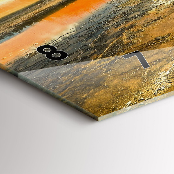 Horloge murale horizontale Lac avec montagnes