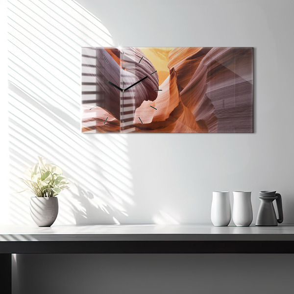 Horloge murale horizontale Antelope Canyon