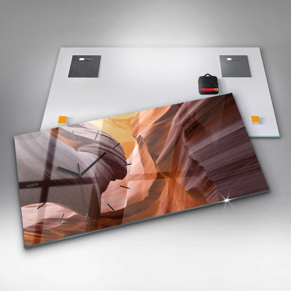 Horloge murale horizontale Antelope Canyon
