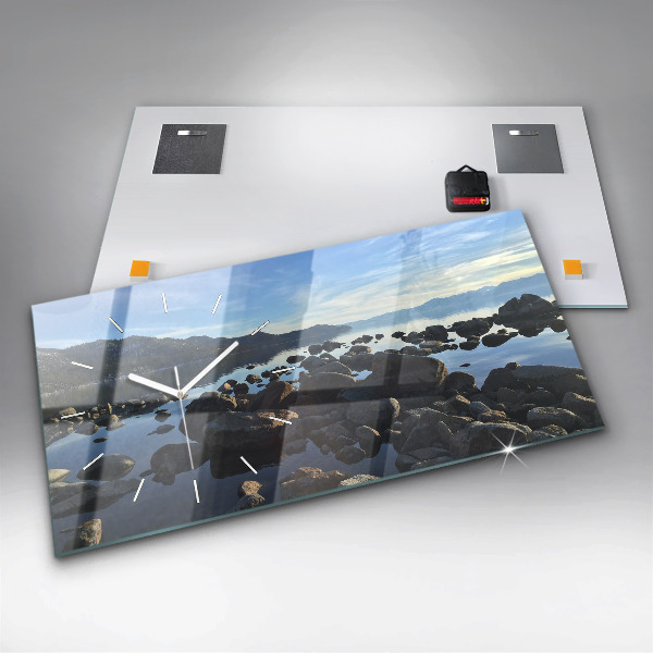 Horloge murale horizontale Vue sur la mer