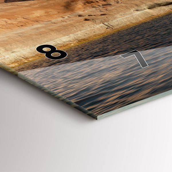 Horloge murale horizontale Personne sur des skis nautiques