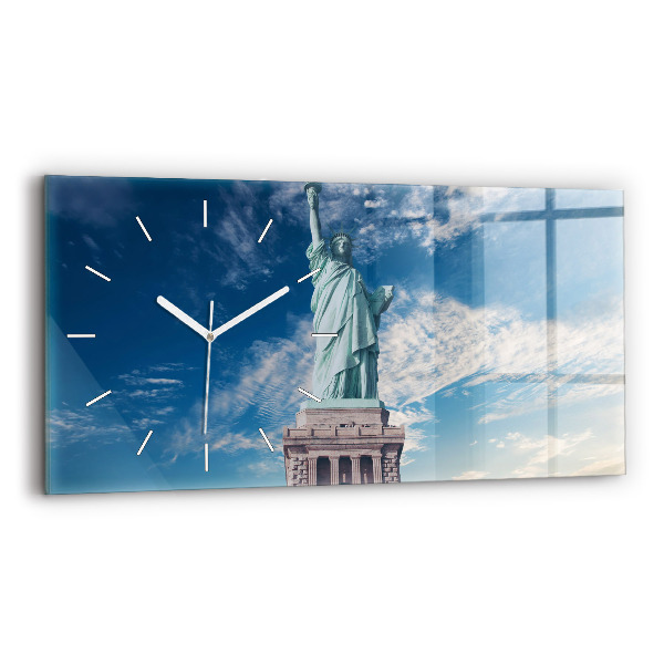 Horloge murale horizontale Statue de la Liberté à New York