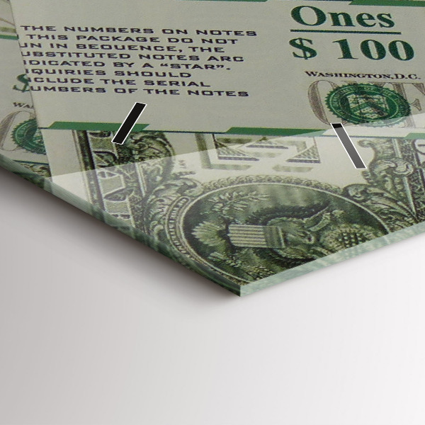 Horloge murale horizontale 1 dollar américain