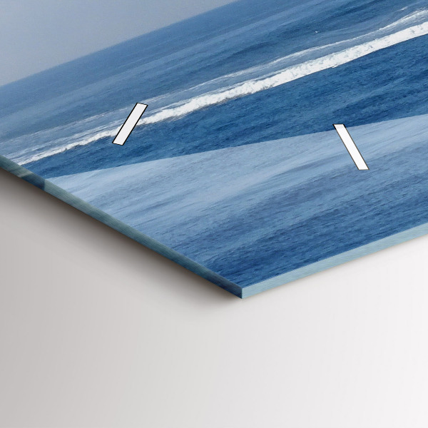 Horloge murale horizontale 'Un bateau flottant sur l''océan'