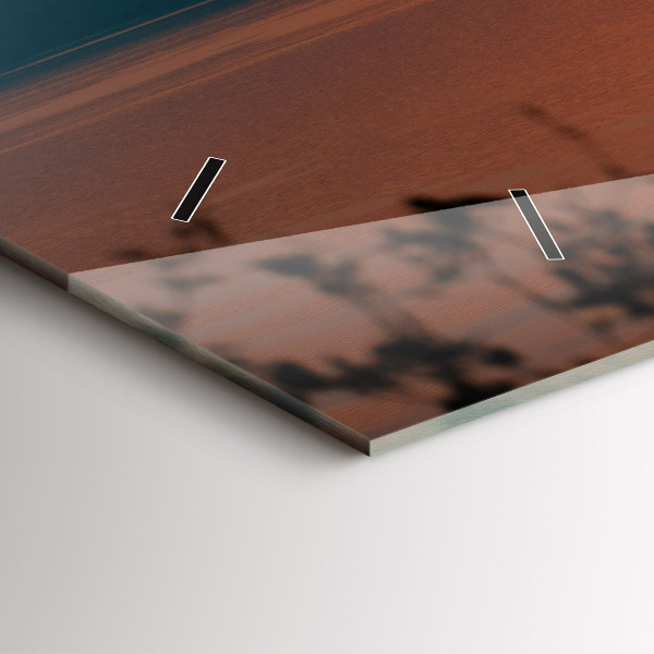 Horloge murale horizontale Le lac Balaton le soir