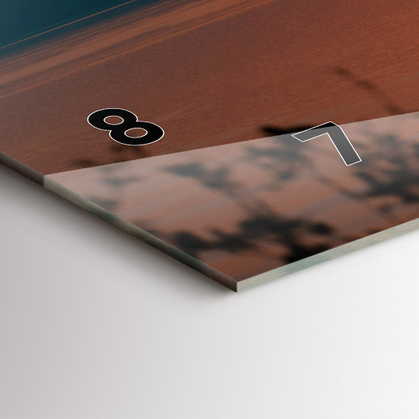 Horloge murale horizontale Le lac Balaton le soir