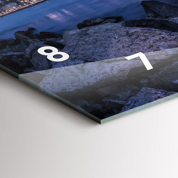 Horloge murale horizontale Rivage rocheux sous le pont