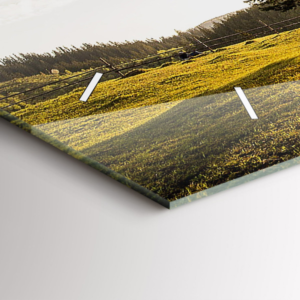 Horloge murale horizontale Un arbre sur une colline