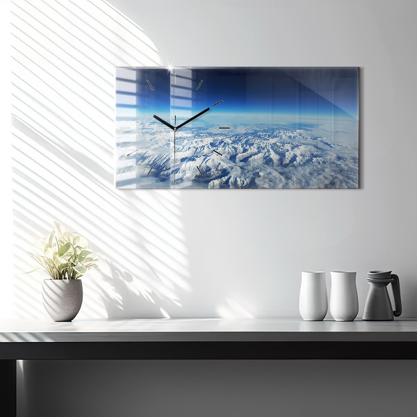 Horloge murale horizontale Bateau de pêche au port