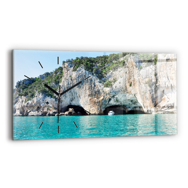 Horloge murale horizontale Grotte sous-marine