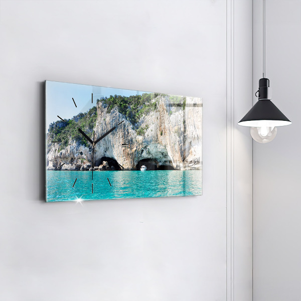 Horloge murale horizontale Grotte sous-marine