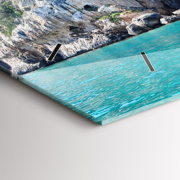 Horloge murale horizontale Grotte sous-marine