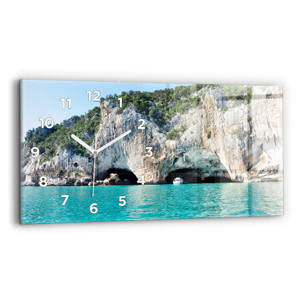 Horloge murale horizontale Grotte sous-marine