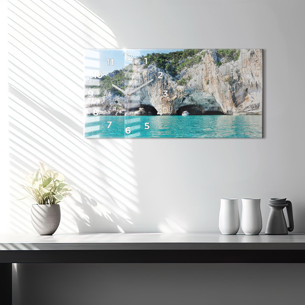 Horloge murale horizontale Grotte sous-marine
