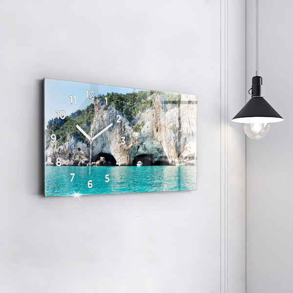 Horloge murale horizontale Grotte sous-marine