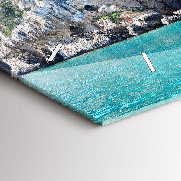 Horloge murale horizontale Grotte sous-marine