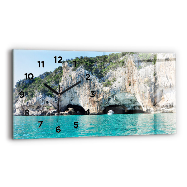 Horloge murale horizontale Grotte sous-marine