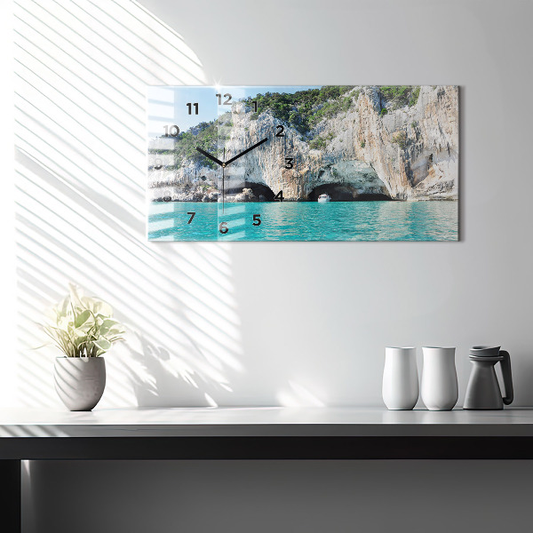 Horloge murale horizontale Grotte sous-marine