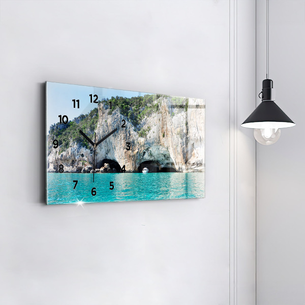 Horloge murale horizontale Grotte sous-marine